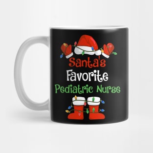 Santa's Favorite Pediatric Nurse Funny Christmas Pajamas Mug